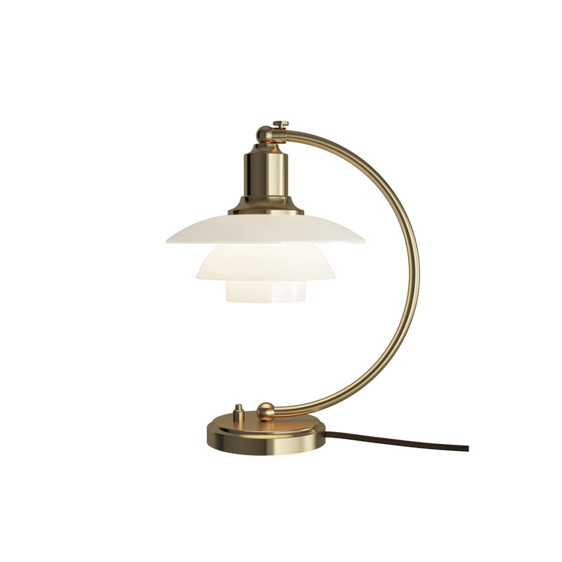 PH 2/2 Luna Bordlampe E27 Messing opal