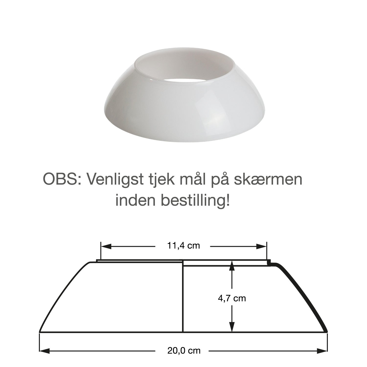 Glas Mellemskærm til PH 3½-3