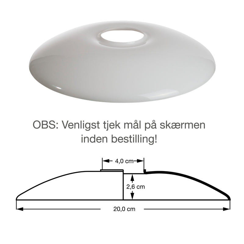 Glas Overskærm til PH 2/1 Bord, Væg, Stammekrone