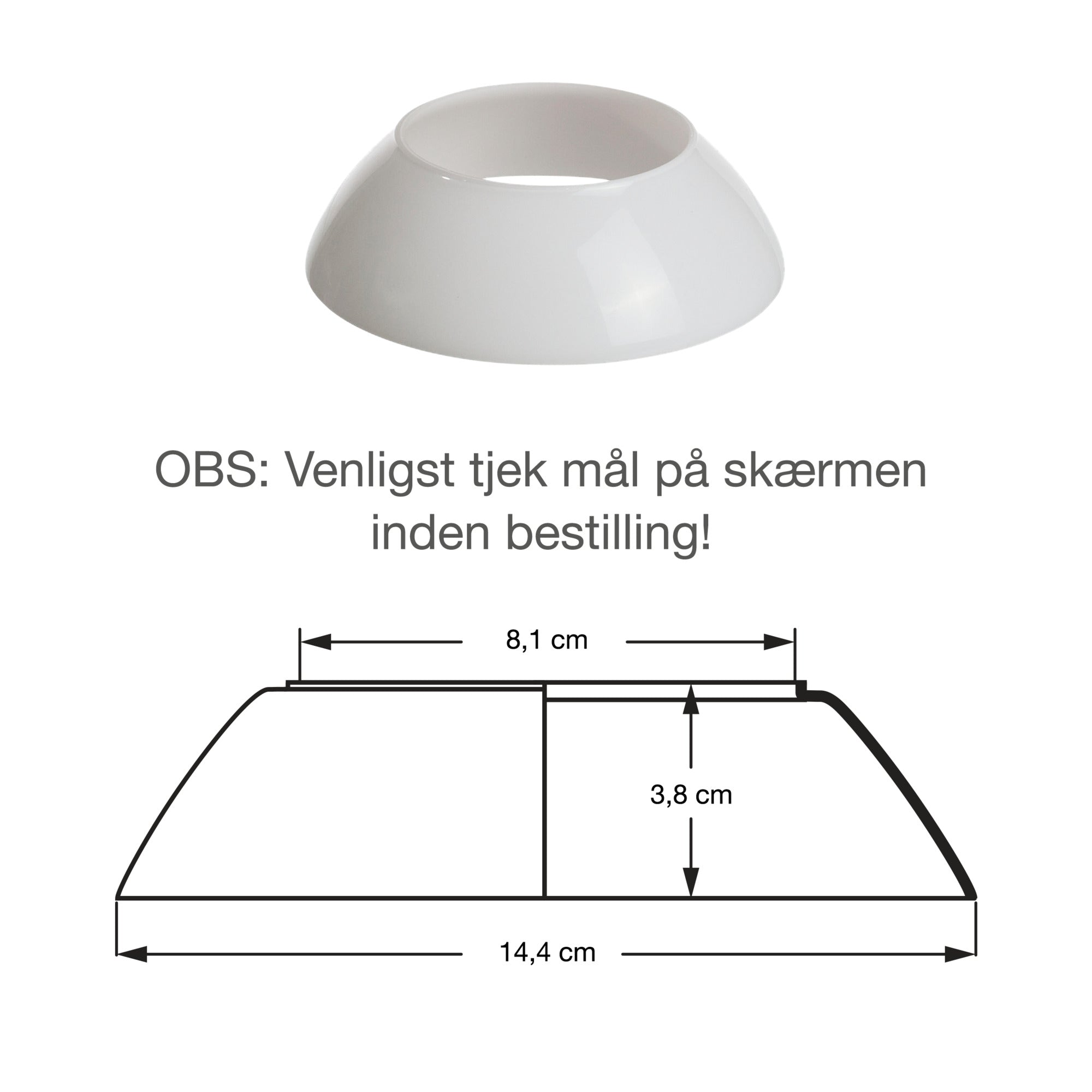 Glas Mellemskærm til PH 3/2