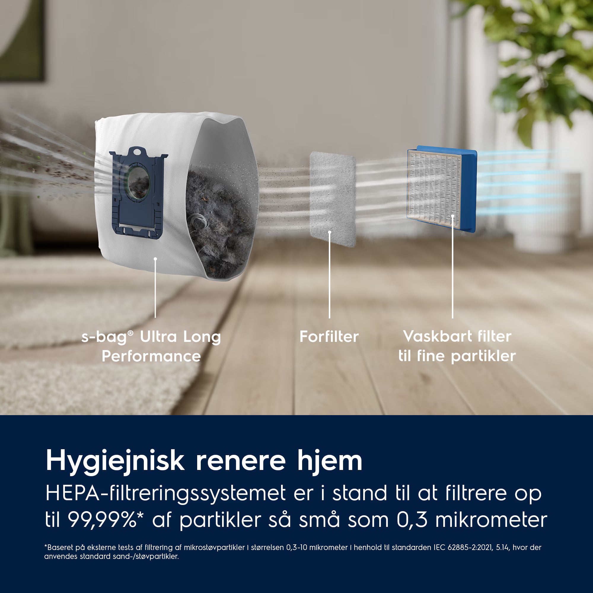 Electrolux EB81U1DB Ultimate 800 støvsuger giver et hygiejnisk renere hjem