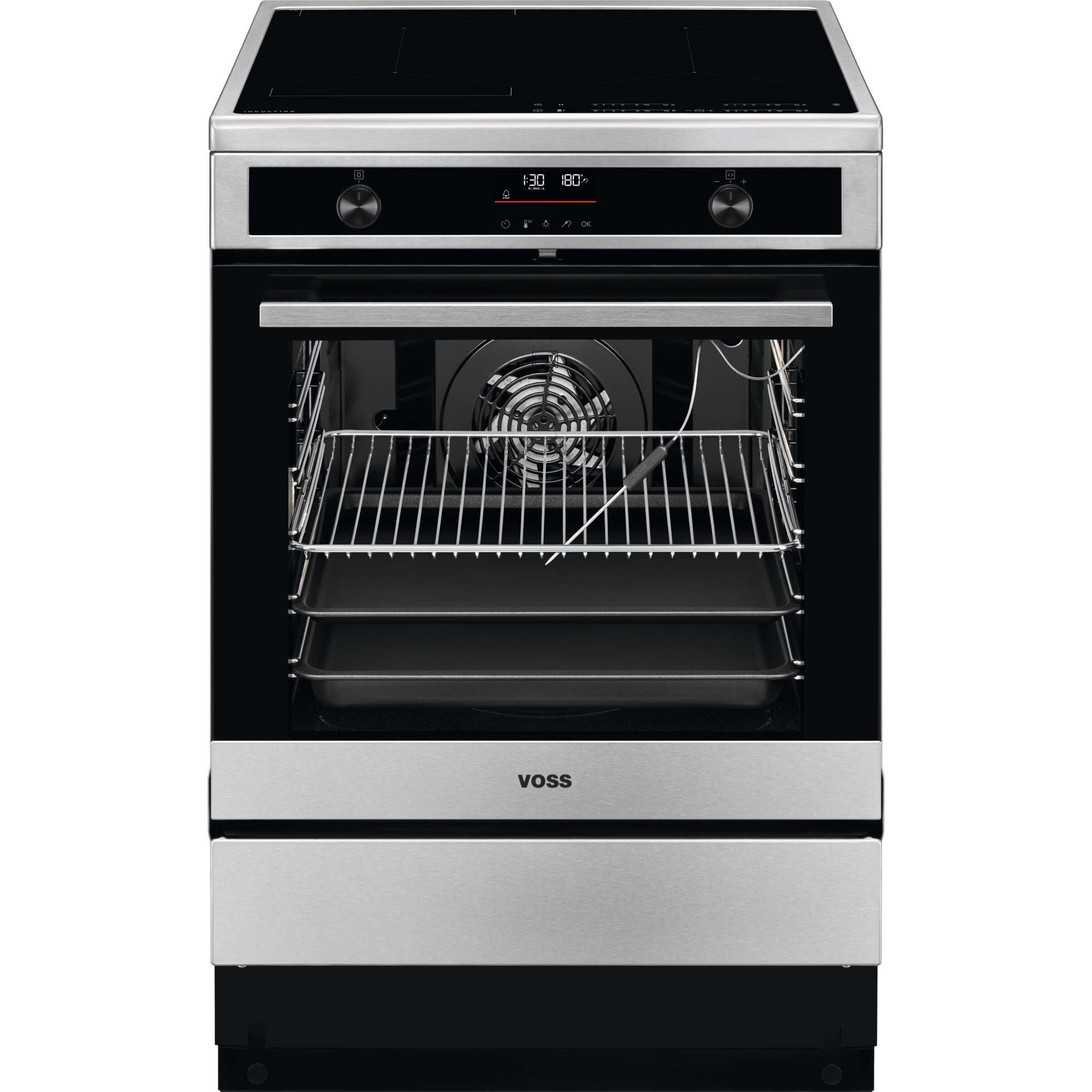 Voss VKI67382RF induktionskomfur m. pyrolyse
