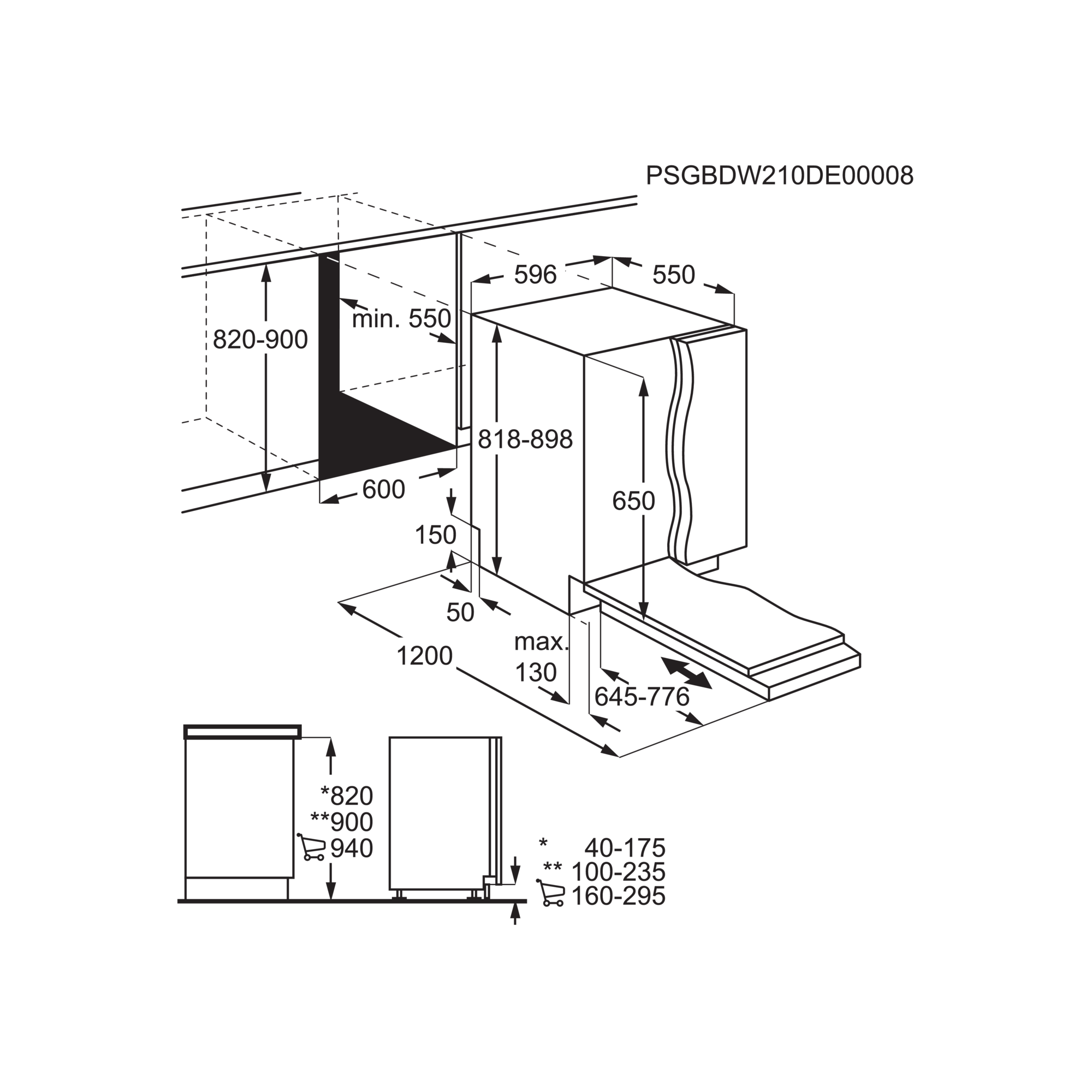 AEG FSB64907Z Opvaskemaskine til integrering