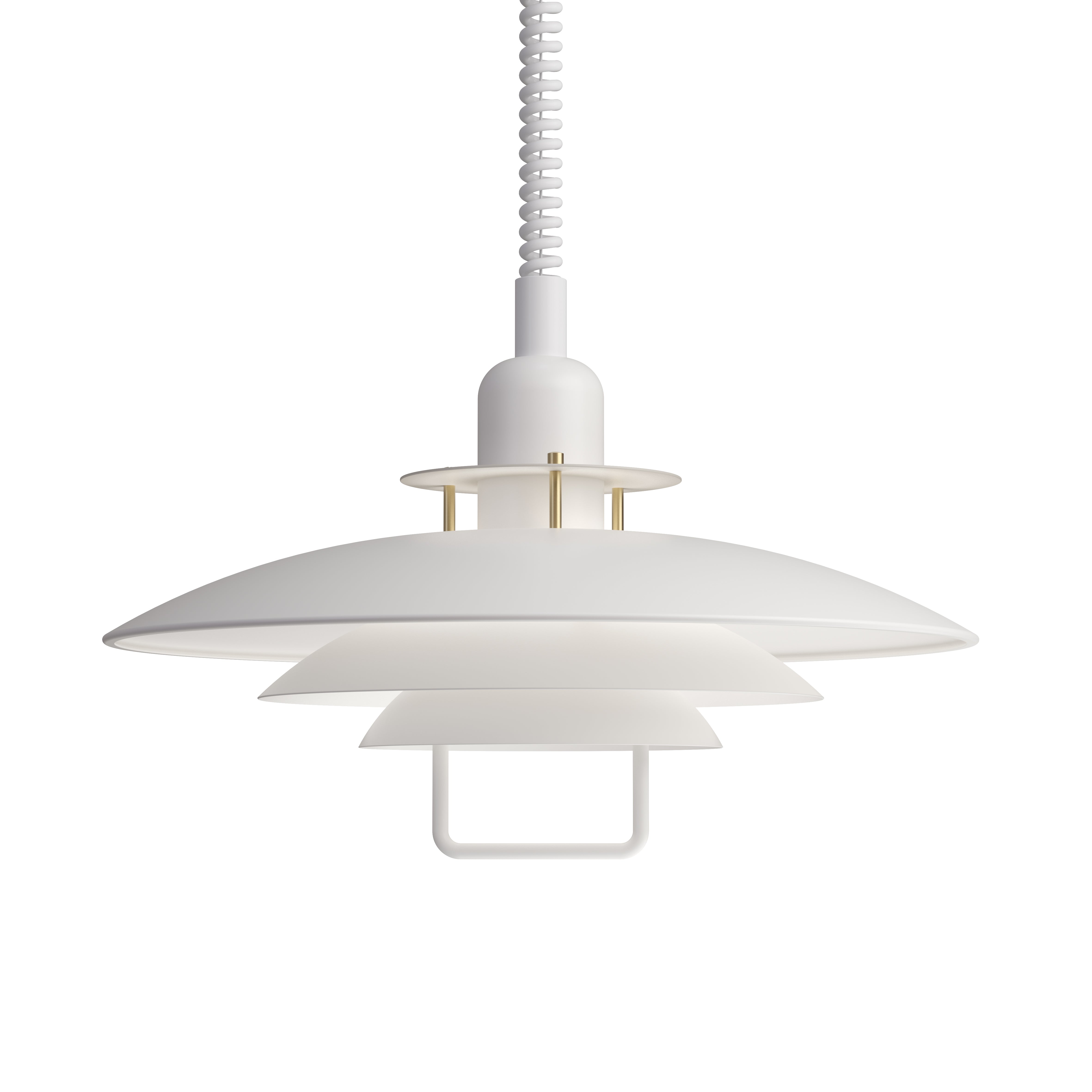Belid's elegante og klassiske designet Primus II Pendel Mat Hvid/Messing