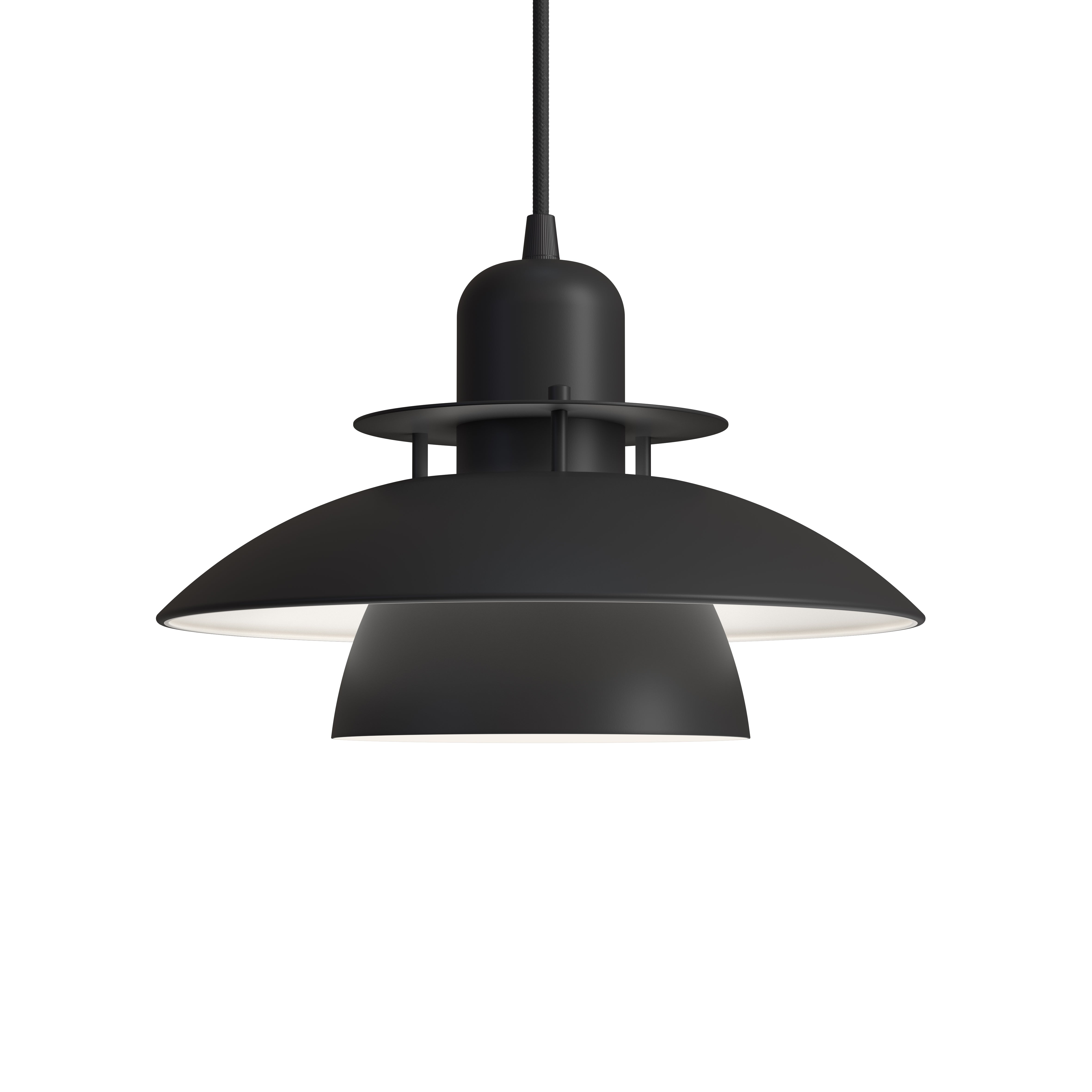 Belid elegante og klassiske designet Primus IV Pendel i Mat Sort