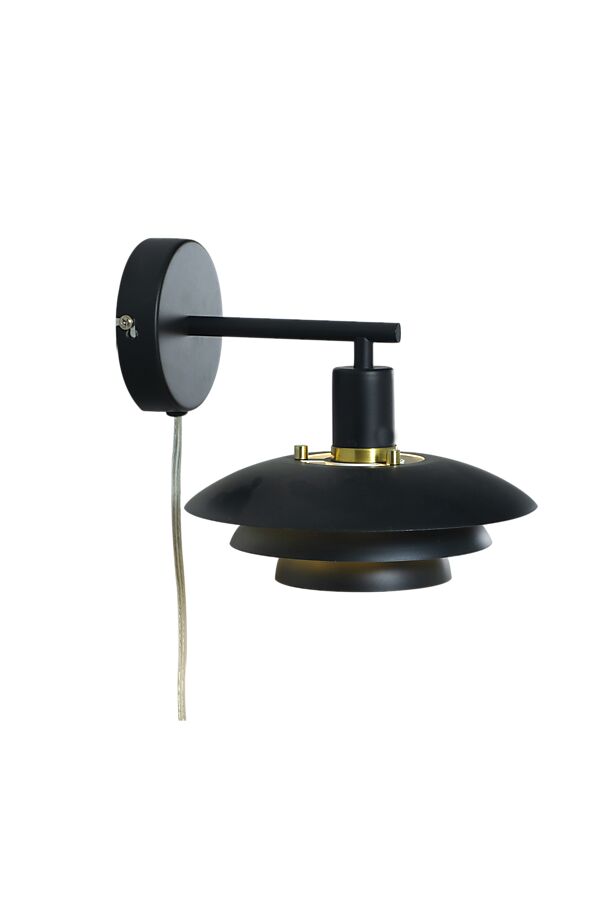 Zoomet helt ind på den unikke og elegante Epsilon Væglampe i Sort