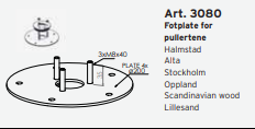 Norlys Halmstad/Lillesand/Stockholm Fodplade - Galvaniseret stål