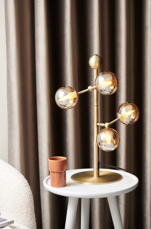 Atom Bordlampe Ø22 Antik Messing - Halo Design