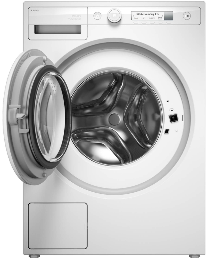 Asko W1094W 9kg frontbetjent vaskemaskine med åben låge