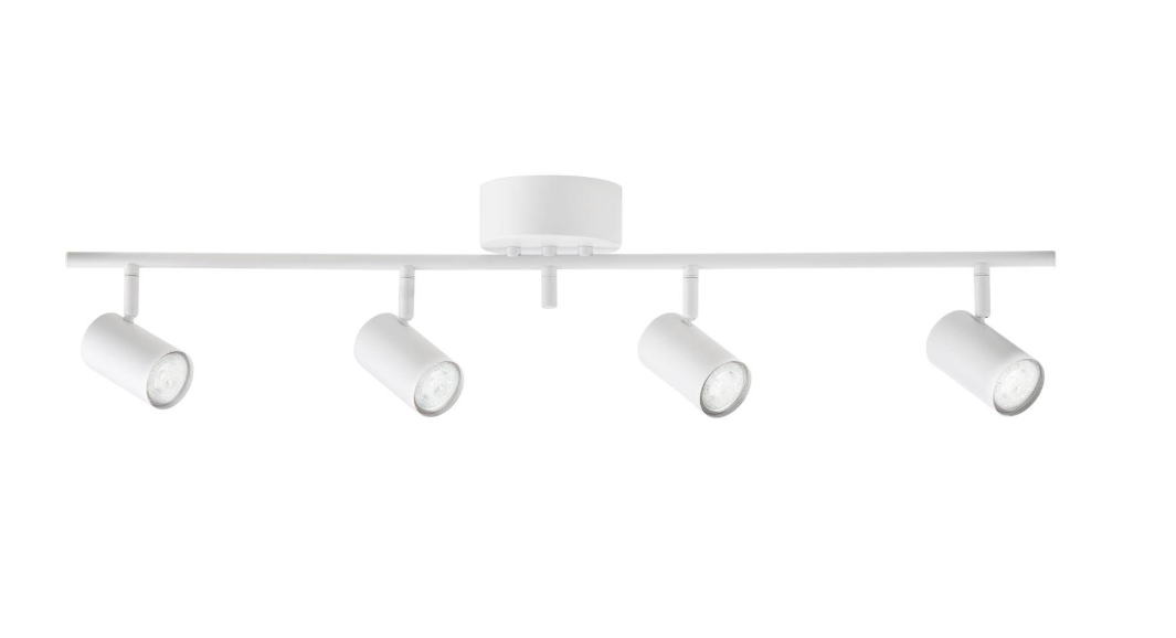 Elvita E113345 Hemse hvid 4-spot skinne