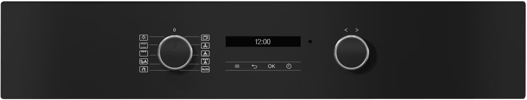 Miele H 2761 BP Clean Steel indbygningsovn kontrolpanel