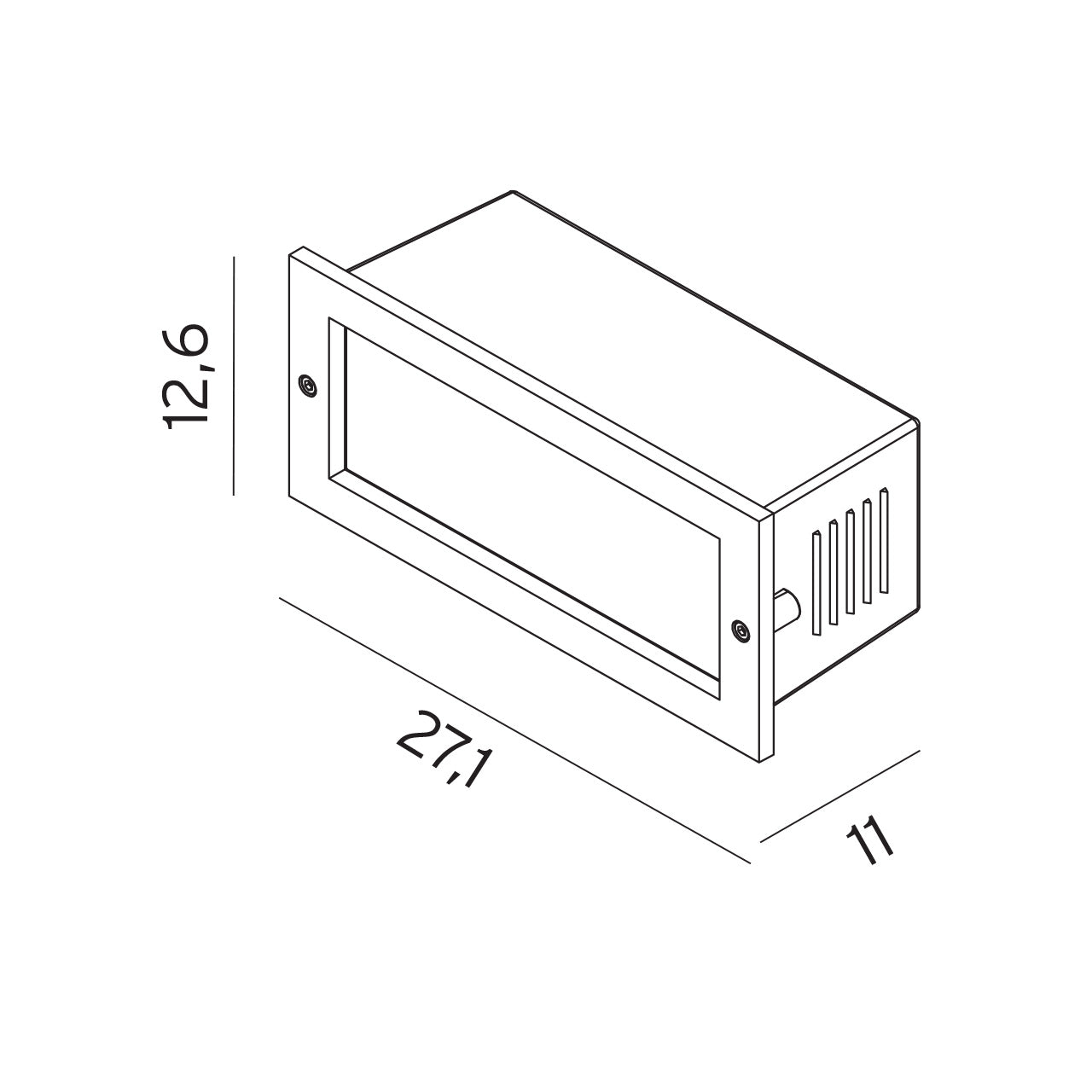 Norlys Grimstad aluminium, LED IP65 8.3W - Udendørslampe
