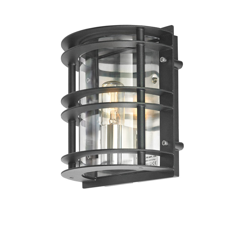 Norlys Stockholm Sort Klar, E27 IP54 46W - Udendørslampe
