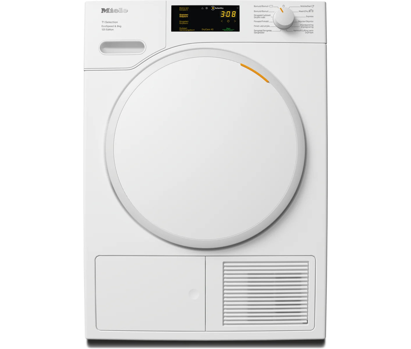 Miele TSC663WP tørretumbler med varmepumpe – 8 kg
