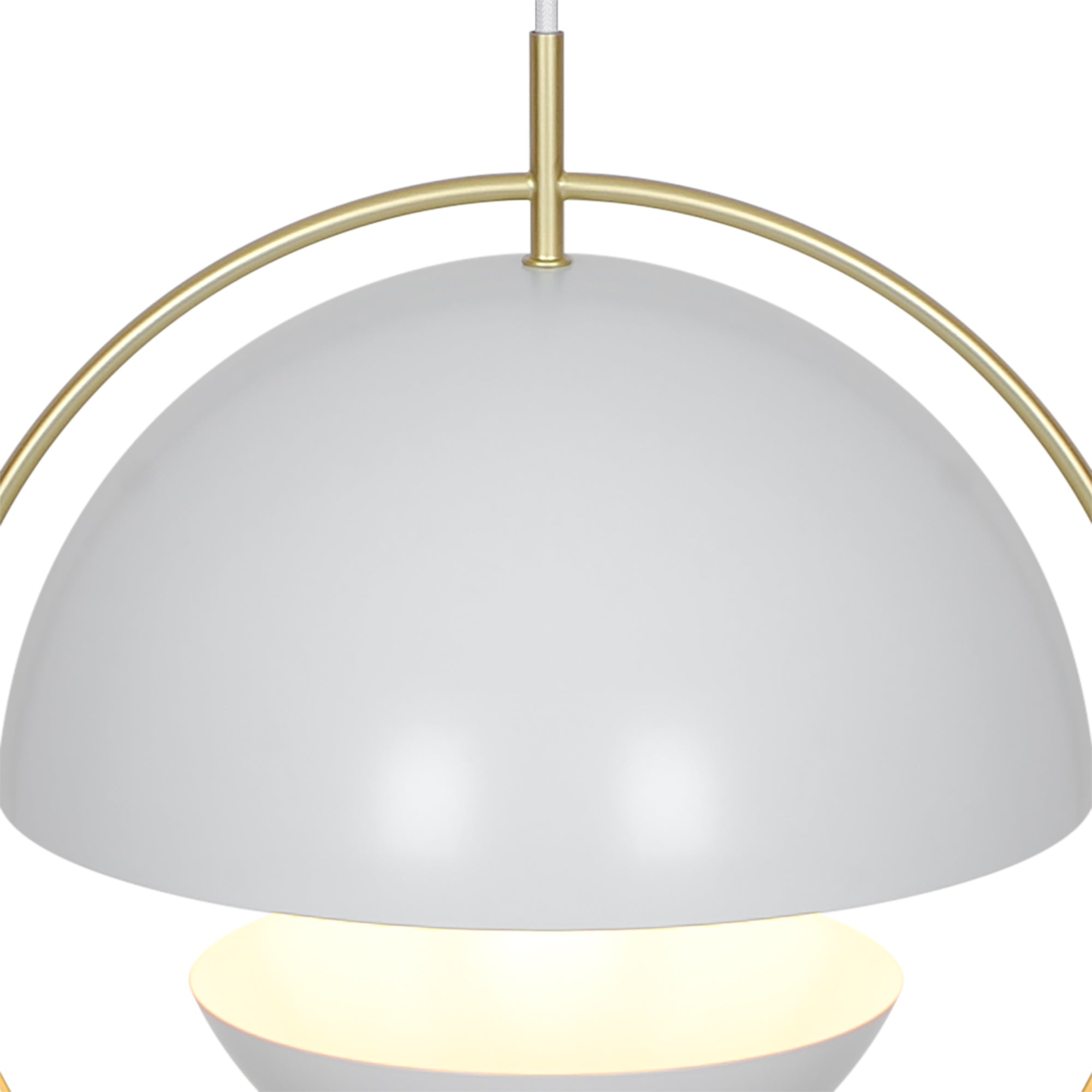 Helt tæt på skærmen af Nordlux Tavia Pendant i Hvid, elegant og unik designet lampe