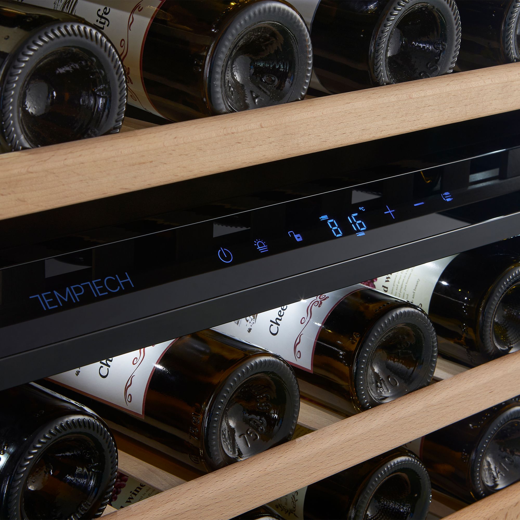 Temptech Oslo OX60DRB-24 Vinkøleskab kontrolpanel