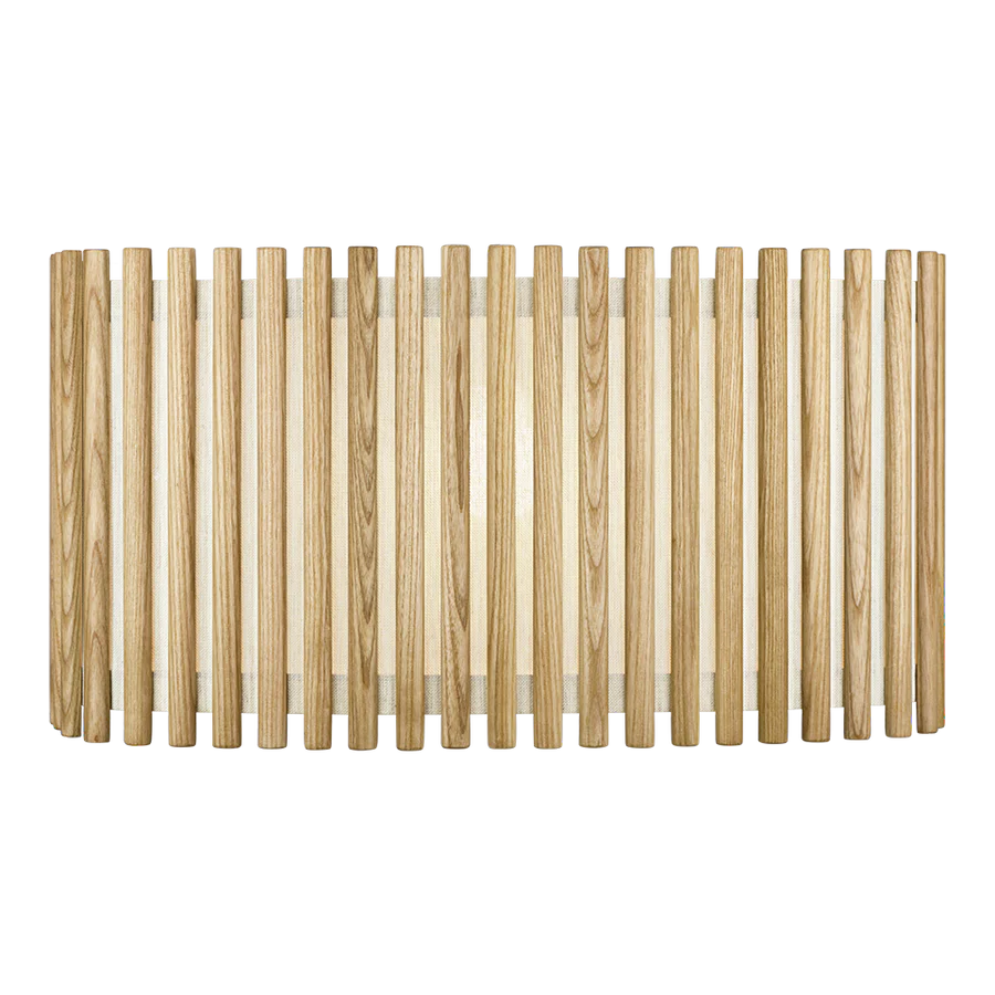 Umage Komorebi Large Rectangular Lampeskærm i Oak helt tæt på