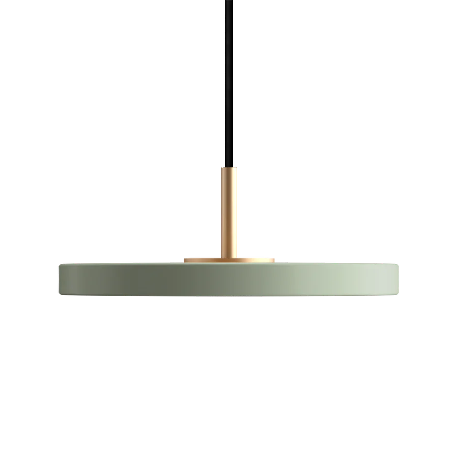 Asteria Mini Ø31 Pendel m. Messing Top, Oliven