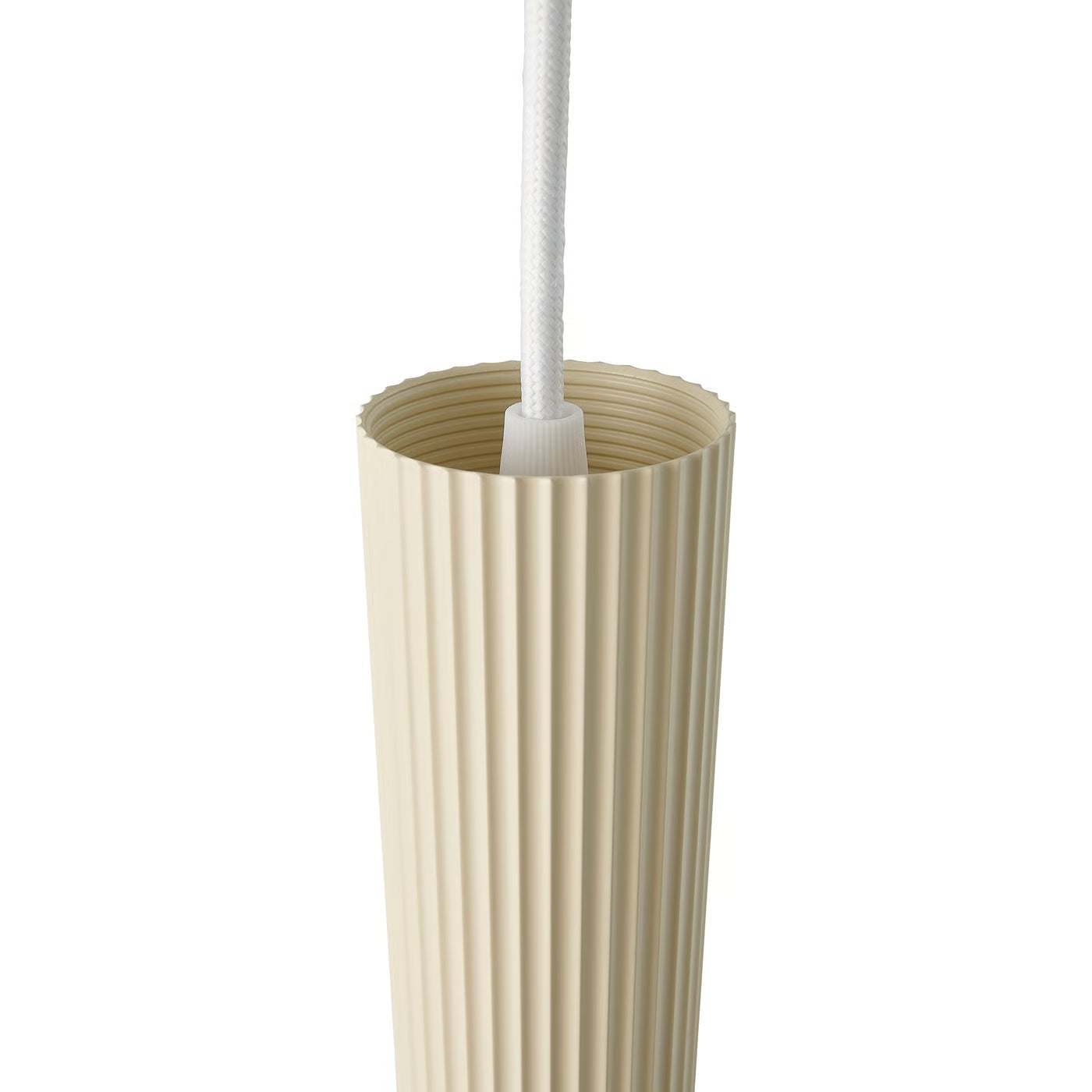 Nordlux Vico Pendel Beige close-up top og ledning