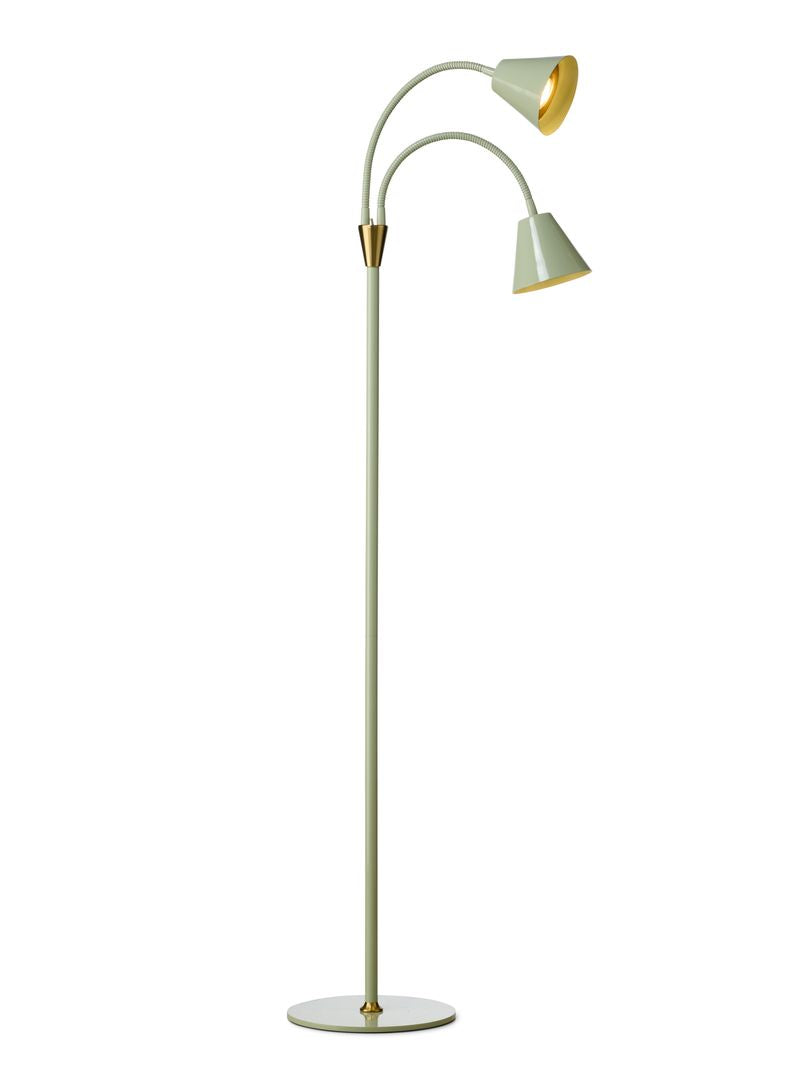 Hygge 2 arme Gulvlampe – Grøn