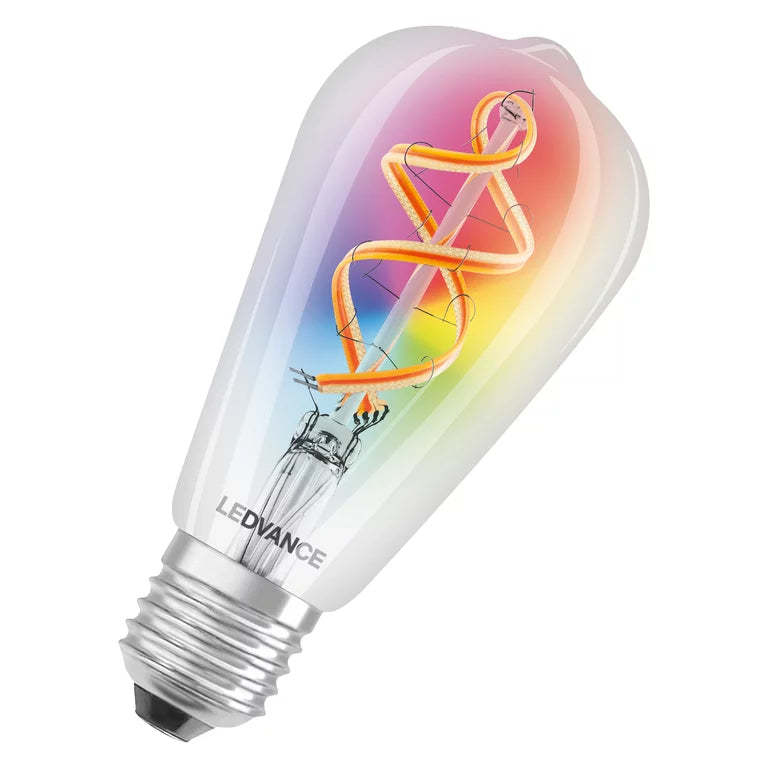Ledvance SMART+ WiFi Filament Edison RGBW klar pære - E27 3.5W