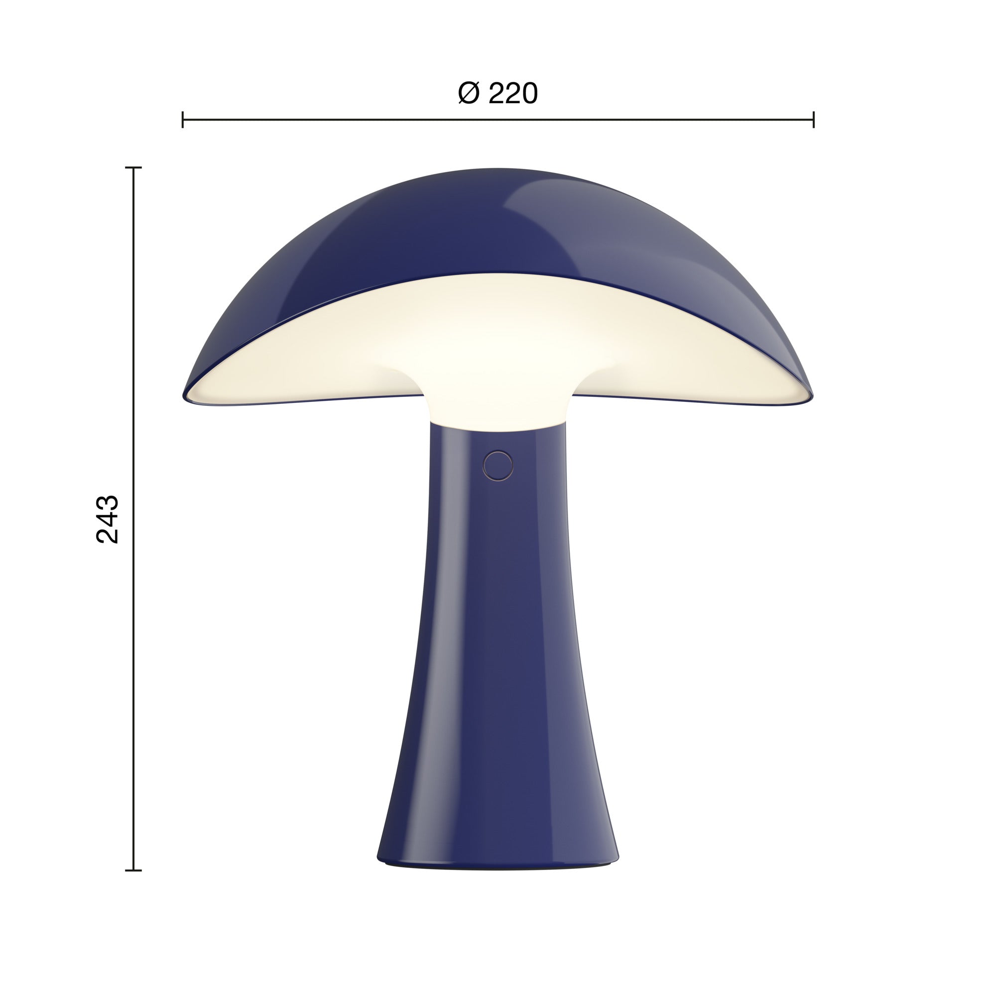 Mål på Rumee 220 Portable Lampe Night Blue