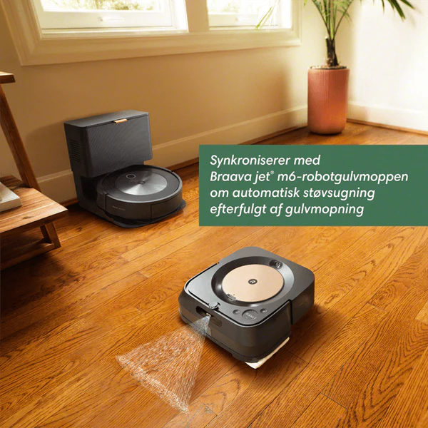 iRobot Braava Jet M6138 Sort Gulvrengøringsrobot i stuen