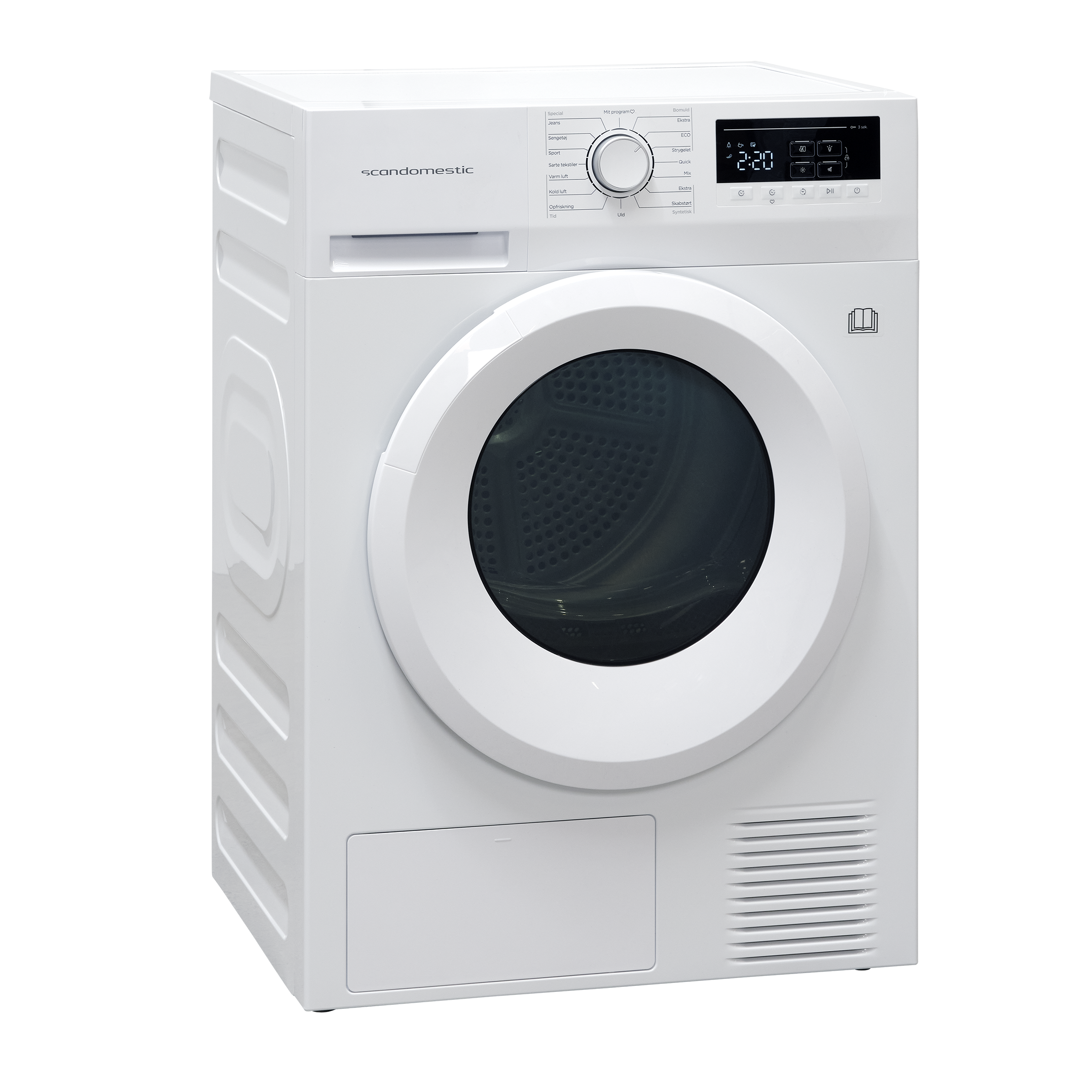 Scandomestic TDH28WE 8kg kondenstørretumbler m/varmepumpe