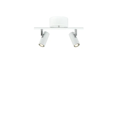 Cato Skinne Spotlys Mat hvid 2x3W LED Dæmpbar MR11 - Belid