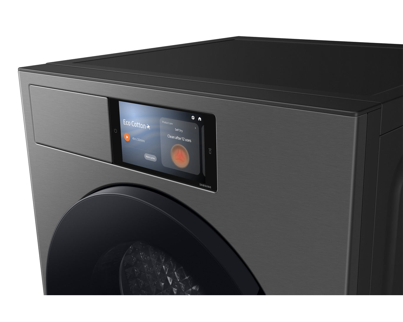 Det nemme betjente kontrolpanel fra Samsung DV90F09F4SU3 tørretumbler med varmepumpe, AI Home - 9 kg