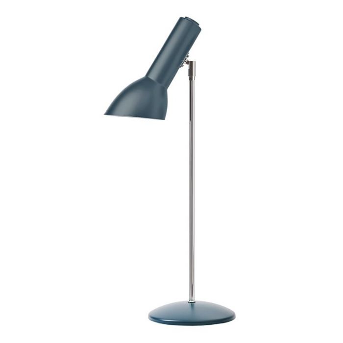 Oblique Petroleumsblå/Krom - Bordlampe