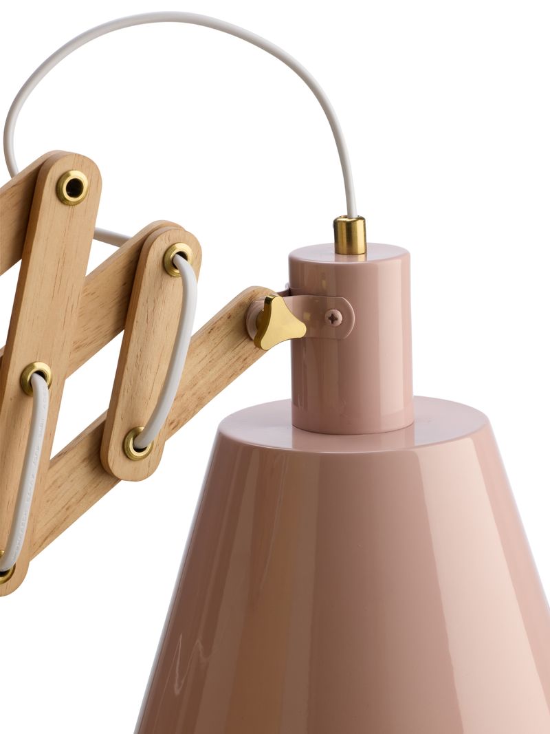 Zoomet ind på toppen af skærmen fra Vintage Large Væglampe Rose