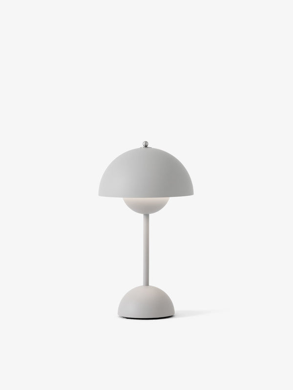 Flowerpot Bordlampe Portable VP9, Mat Lys Grå