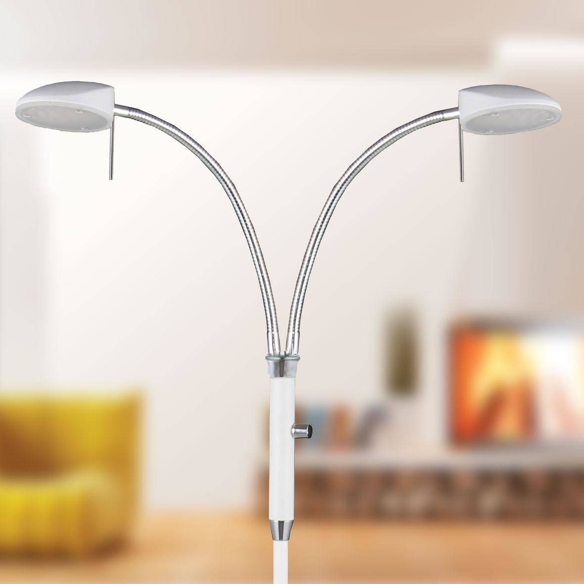 Vegas Gulvlampe LED Hvid 2 arme - Halo Design