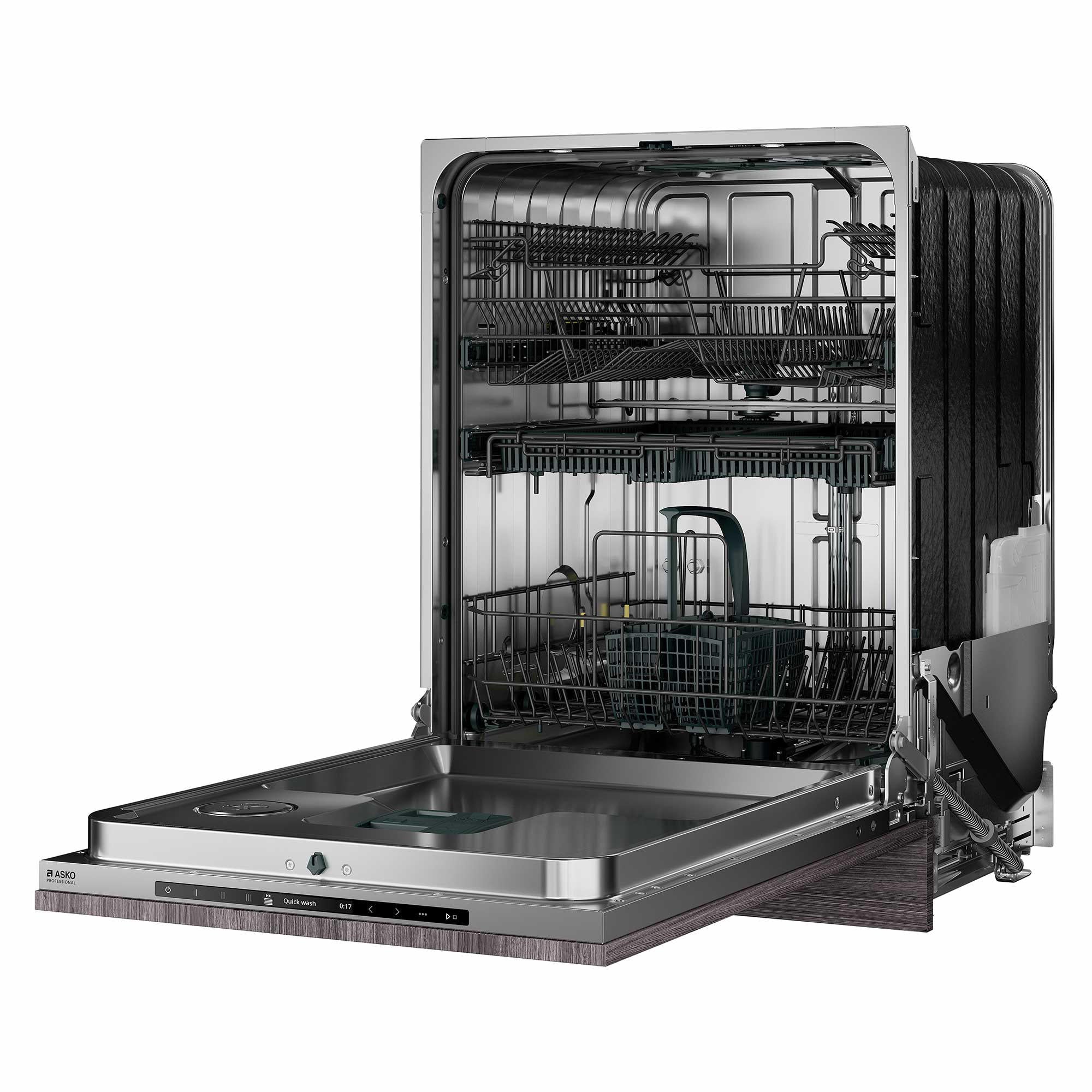 Asko DWC6433FIXXL opvaskemaskine til indbygning (DEMO) åben set fra siden