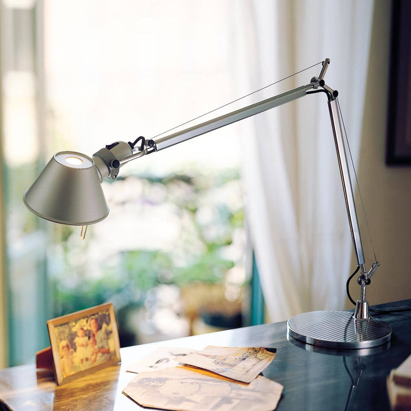 Tolomeo Lettura Krop Alu + Tolomeo Lettura Base Alu, Gulvlampe sæt - Artemide