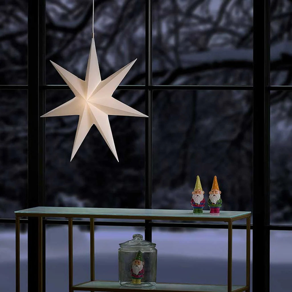 Le Klint 81375 Twinkle Star pendel i vinduet til jul med sølvrør