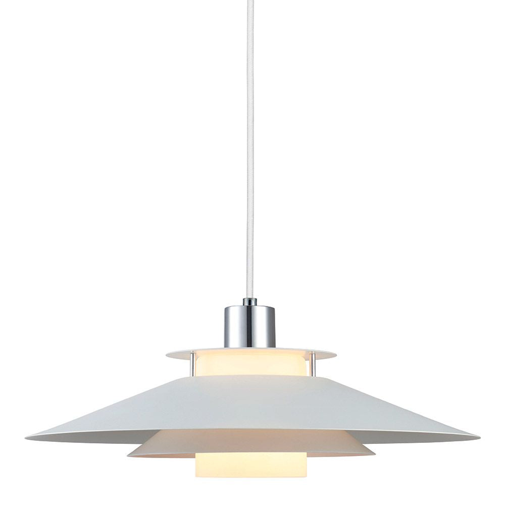 Rivoli Pendel Ø40 Hvid/Krom