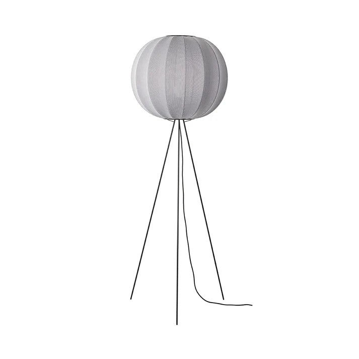 Knit-Wit Ø60 Round Gulvlampe High Silver