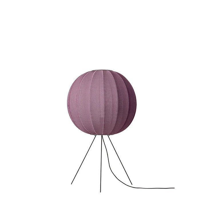Knit-Wit Ø60 Round Gulvlampe Medium Burgundy