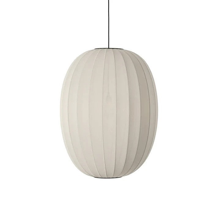 Knit-Wit Ø65 High Oval Pendel Pearl White
