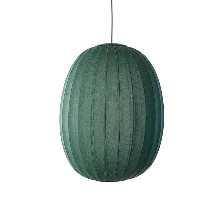 Knit-Wit Ø65 High Oval Pendel LED Tweed Green