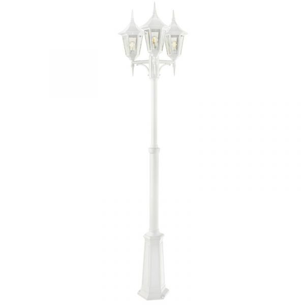 Norlys Modena Stolpe Hvid, E27 IP54 3x77W - Udendørslampe
