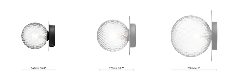 Liila 1 Small IP44 - Black/Optic Clear