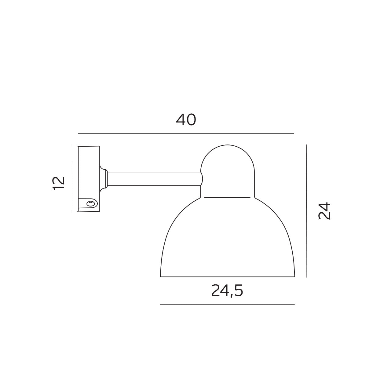 Norlys Koster aluminium, E27 IP54 77W - Udendørslampe