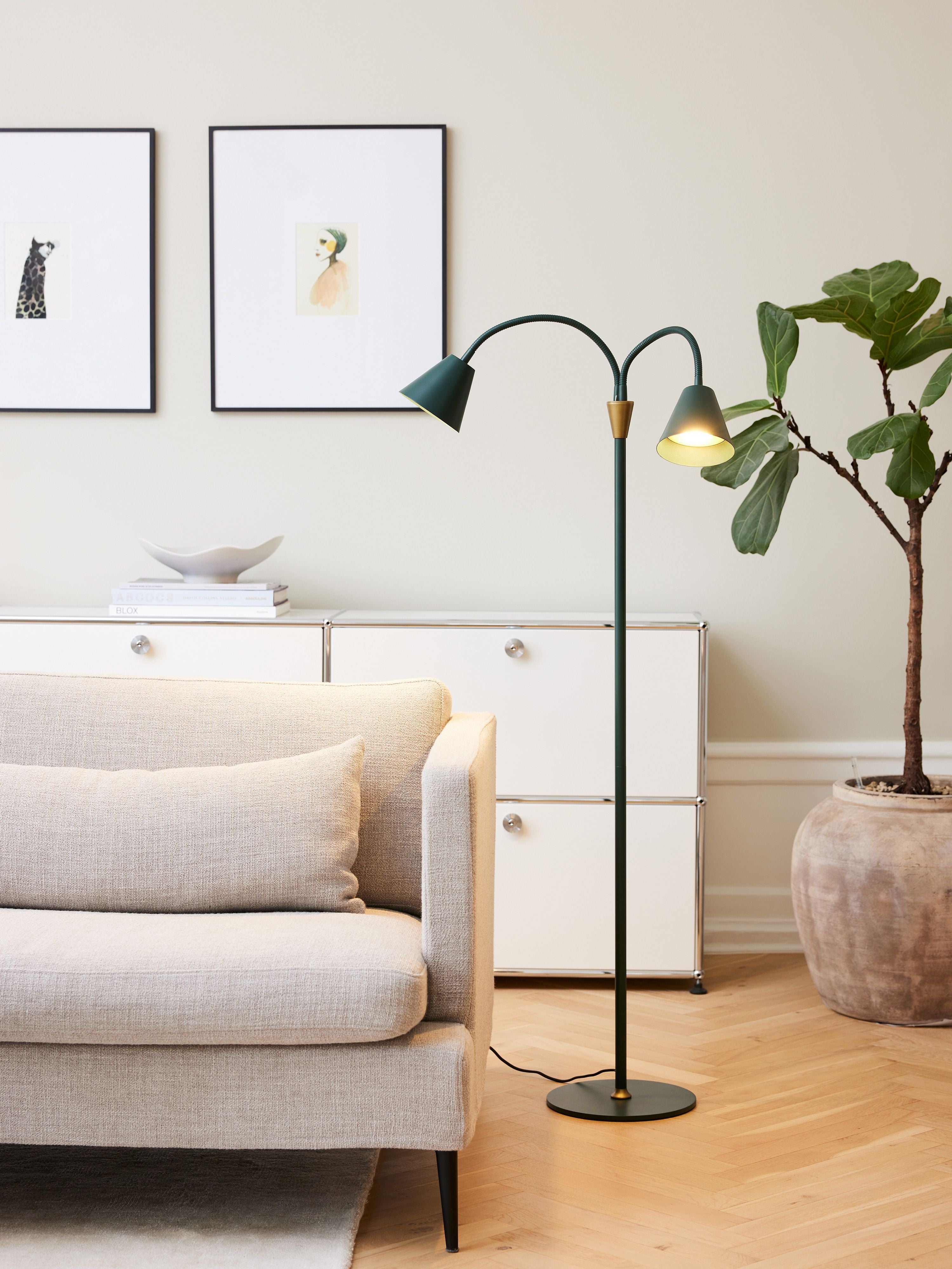 Hygge Gulvlampe 2 2L Mørkegrøn