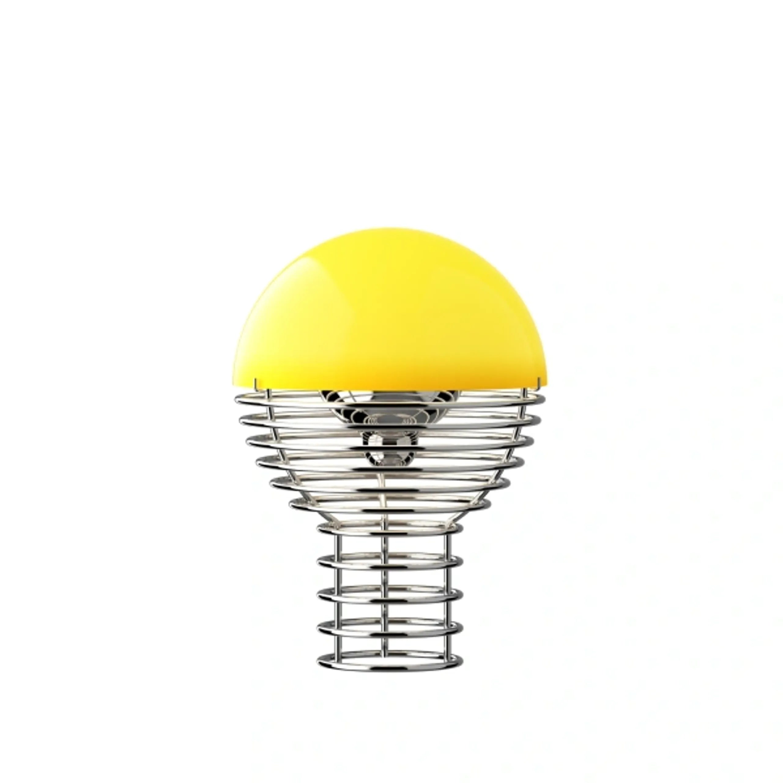 Verpan Wire LED portable gul i tændt tilstand