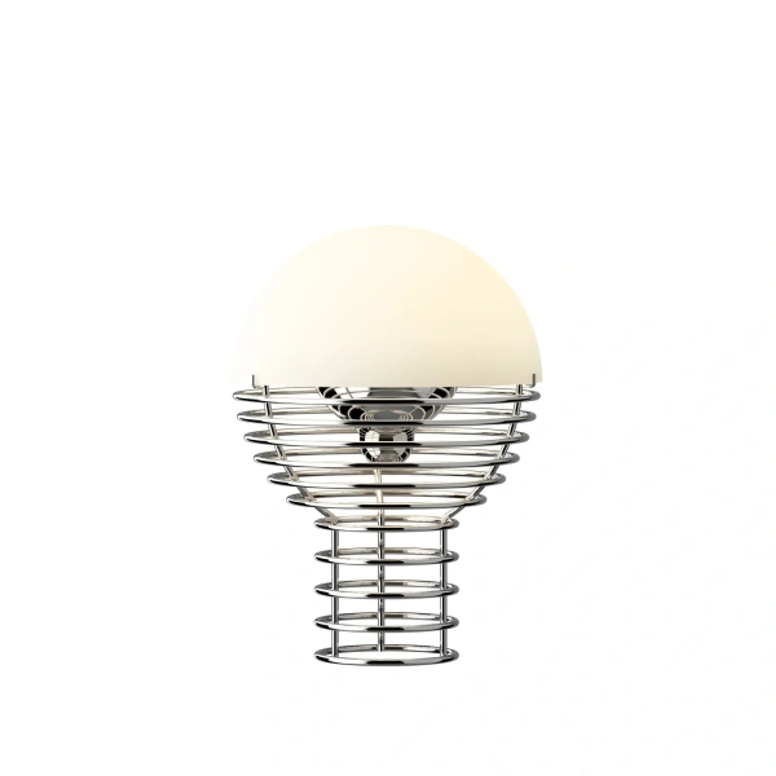 Verpan Wire LED portable hvid i tændt tilstand