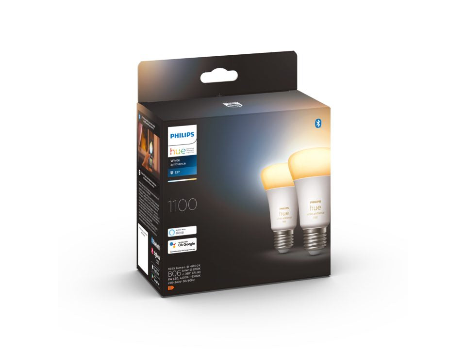 Philips Hue Standard 8W 1055lm v.4000K E27 WA 2pak BT