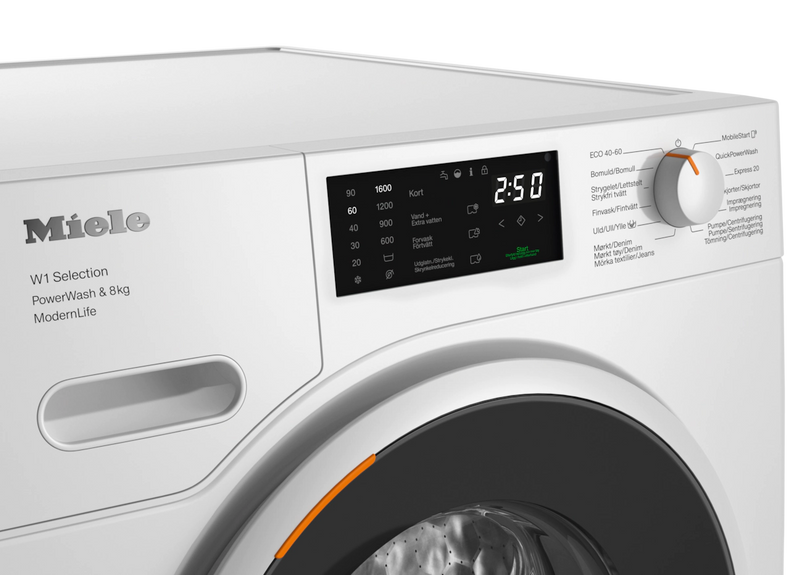 Display på Miele WSF 363 vaskemaskine tilbud